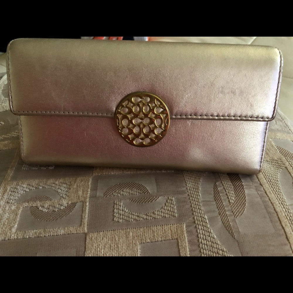 Coach Gold Wallet - Picture 3 of 7